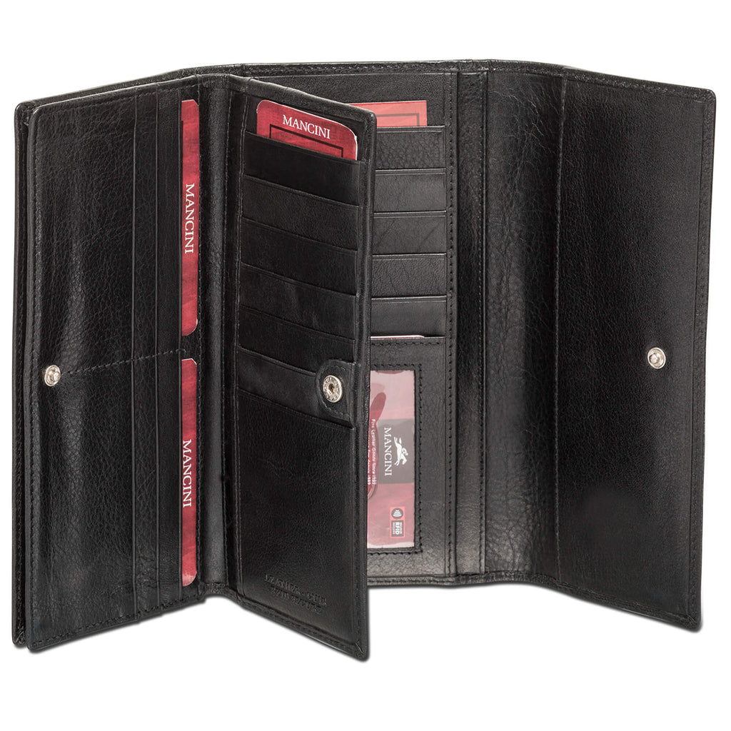 Mancini Casablanca Collection Rfid Secure Ladies Trifold Wallet |  CoolSprings Galleria